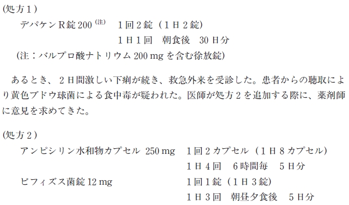 98回薬剤師国家試験問280，281　デパケンＲとマトリックス型徐放錠の特徴